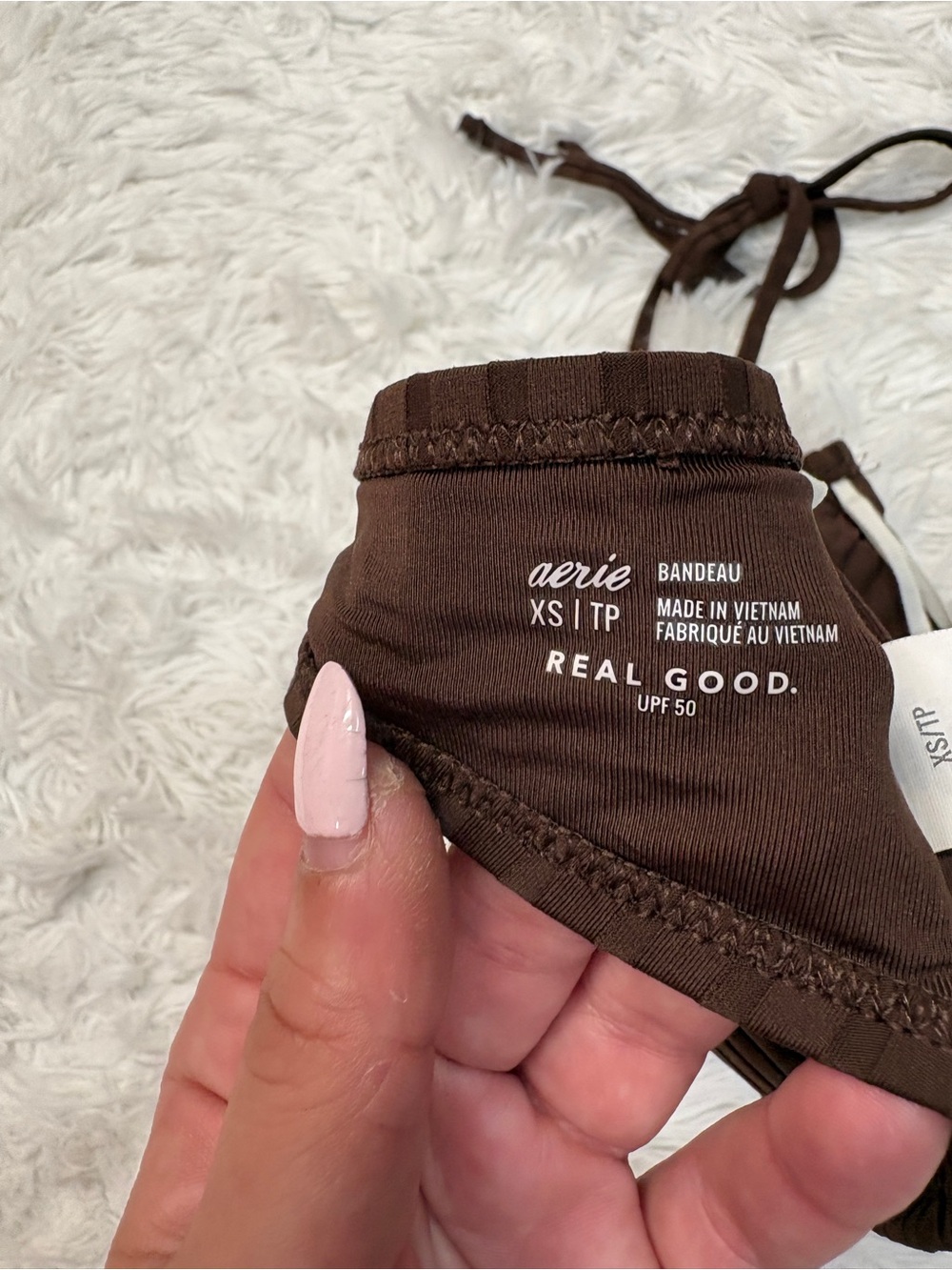 Aerie Brown Bandeau Bikini Halter Top - Picture 3 of 3